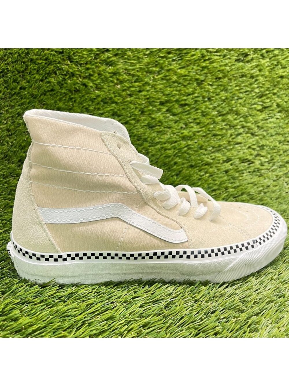 Vans Sk8-Hi Tapered Womens Size 8 Ivory White Athletic Skateboard Shoes Sneakers